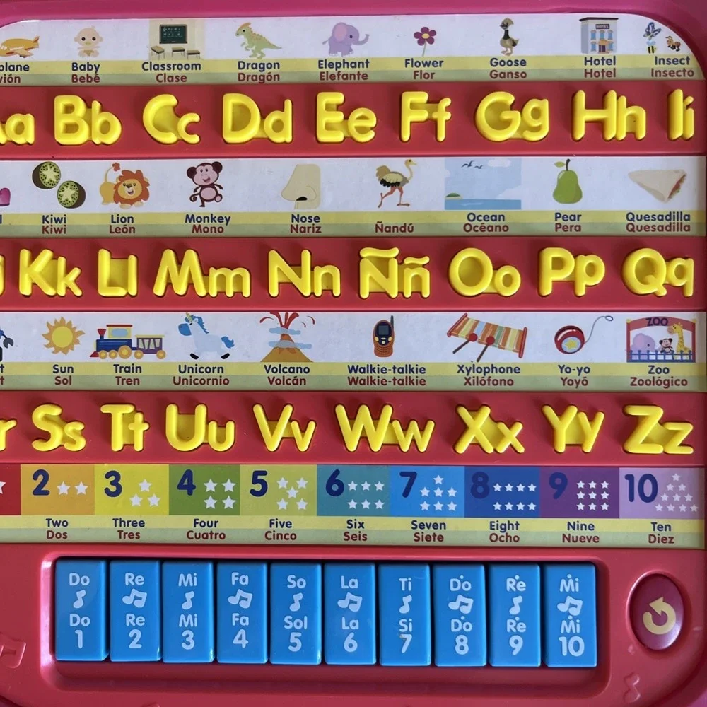 Kid Connection Touch & Learn Board Toy English Spanish Pink TESTED WORKS